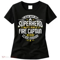 Fire Captain T Gift Idea Superhero Fireman Women's T-Shirt thumb 0