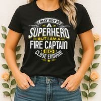 Fire Captain T Gift Idea Superhero Fireman Women's T-Shirt thumb 2