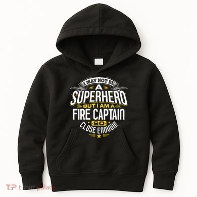 Fire Captain T Gift Idea Superhero Fireman Kids Hoodie