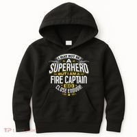 Fire Captain T Gift Idea Superhero Fireman Kids Hoodie thumb 0