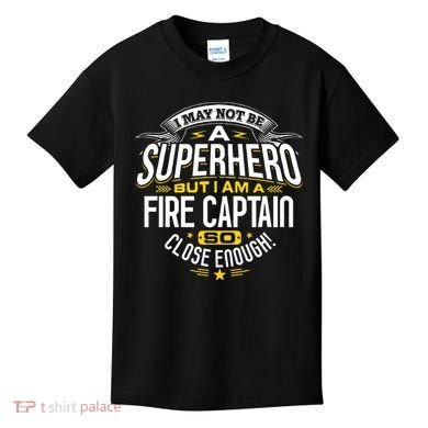 Fire Captain T Gift Idea Superhero Fireman Kids T-Shirt