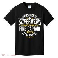Fire Captain T Gift Idea Superhero Fireman Kids T-Shirt thumb 0