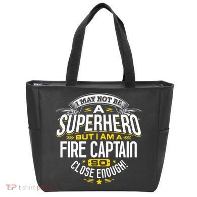 Fire Captain T Gift Idea Superhero Fireman Tote Bag