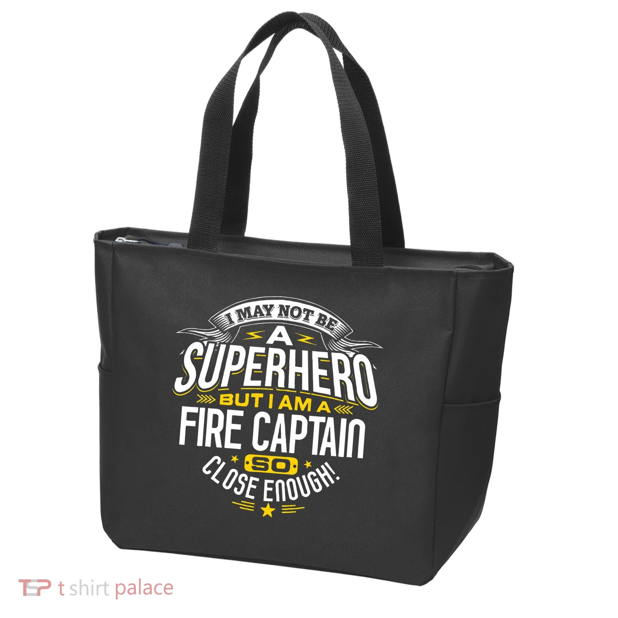 Fire Captain T Gift Idea Superhero Fireman Tote Bag