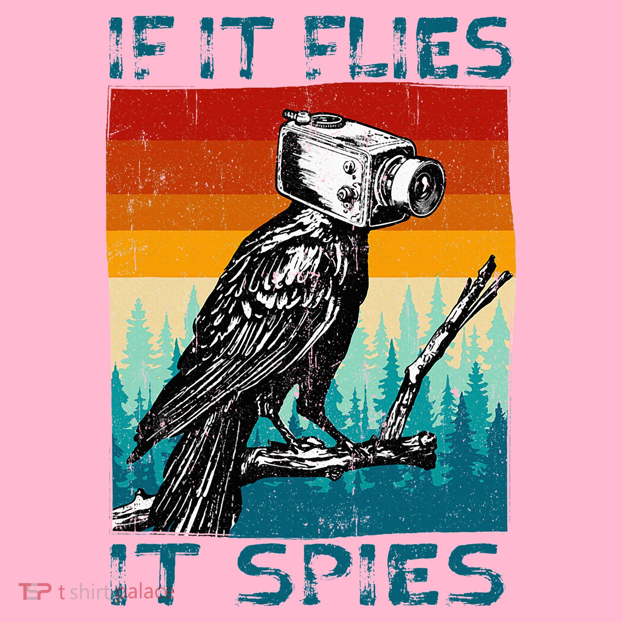 Funny Conspiracy Theory If It Flies It S.P.I.E.S Pigeon Bird Coaster