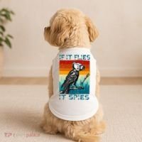 Funny Conspiracy Theory If It Flies It S.P.I.E.S Pigeon Bird Doggie Tank thumb 2