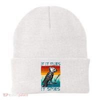 Funny Conspiracy Theory If It Flies It S.P.I.E.S Pigeon Bird Beanie thumb 0