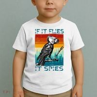 Funny Conspiracy Theory If It Flies It S.P.I.E.S Pigeon Bird Toddler T-Shirt thumb 2