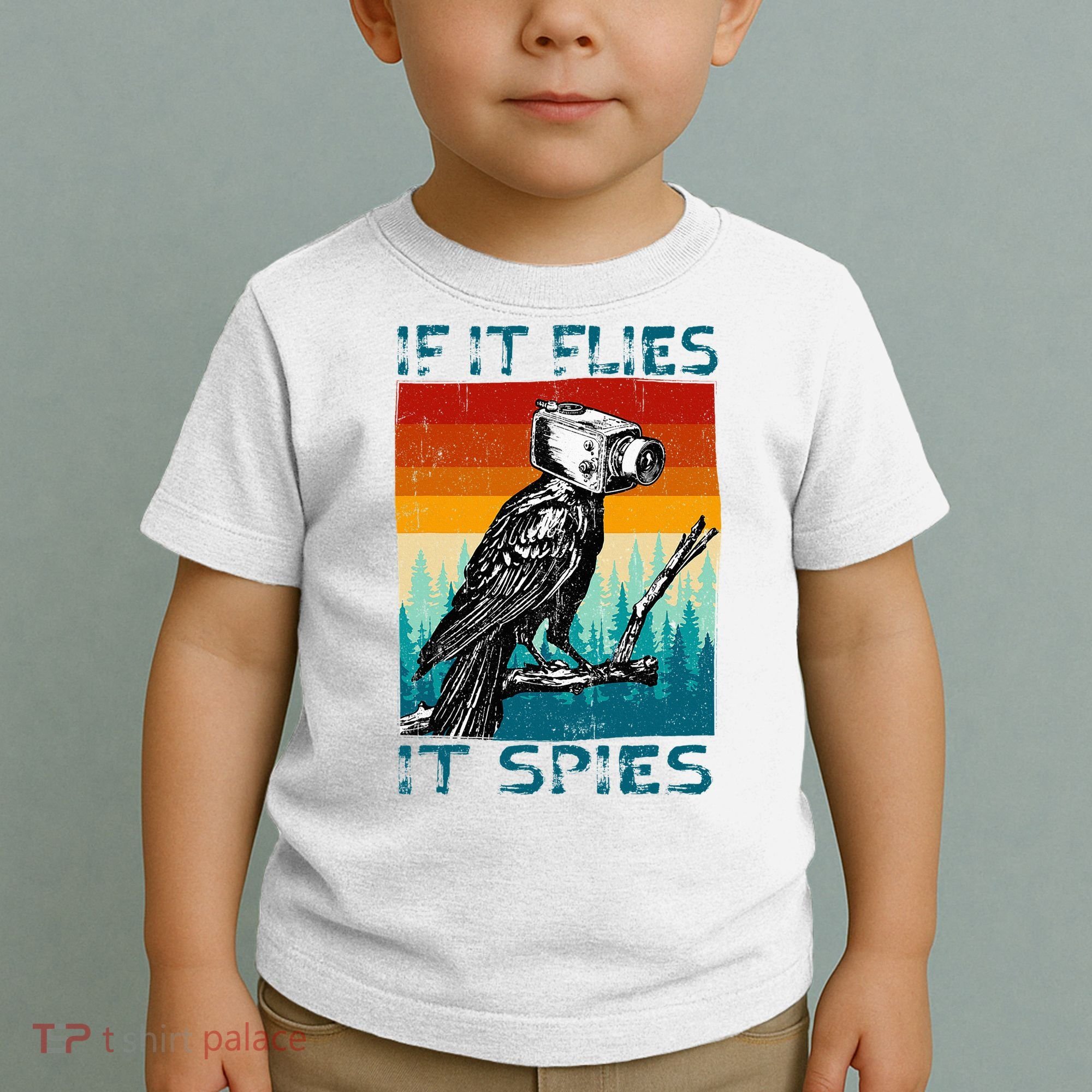Funny Conspiracy Theory If It Flies It S.P.I.E.S Pigeon Bird Toddler T-Shirt