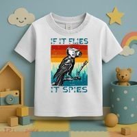Funny Conspiracy Theory If It Flies It S.P.I.E.S Pigeon Bird Toddler T-Shirt thumb 3