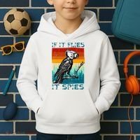 Funny Conspiracy Theory If It Flies It S.P.I.E.S Pigeon Bird Kids Hoodie thumb 2