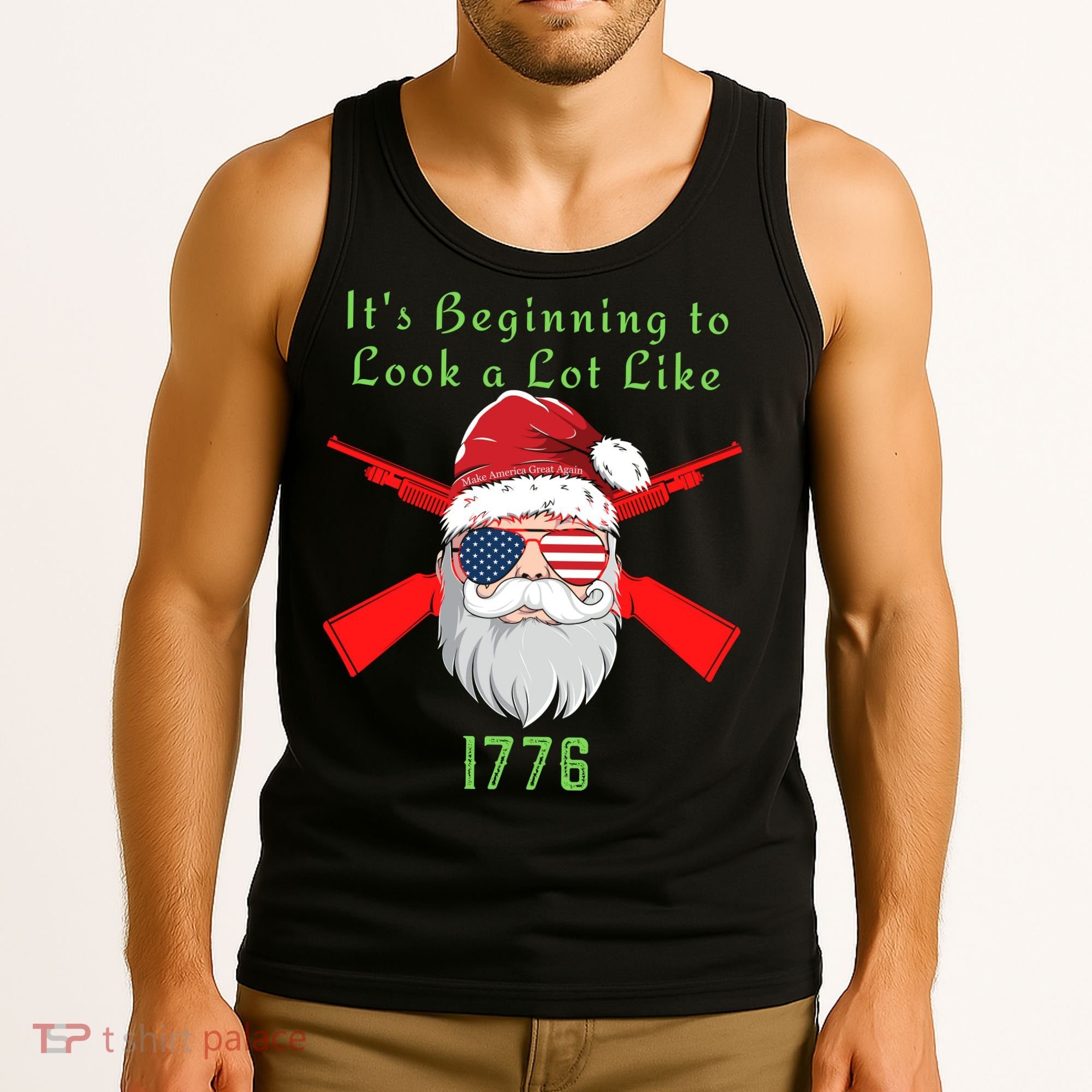 Funny Christmas Ultra MAGA Conservative Republican Tank Top