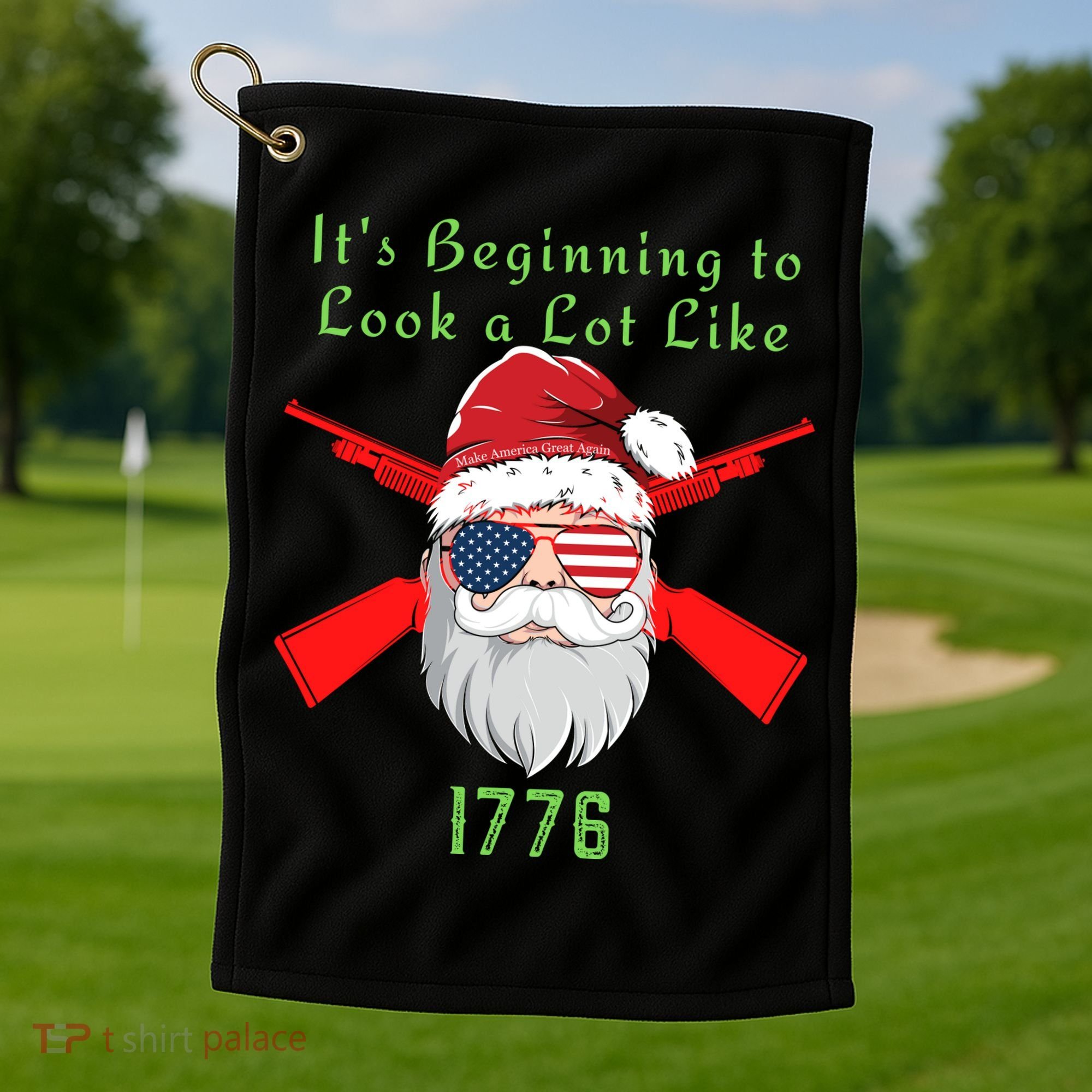 Funny Christmas Ultra MAGA Conservative Republican Golf Towel