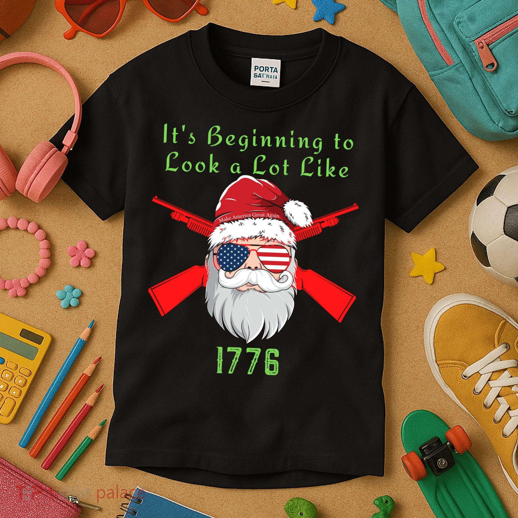 Funny Christmas Ultra MAGA Conservative Republican Kids T-Shirt