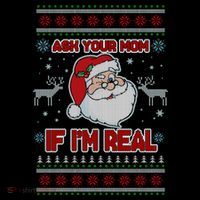 Funny Christmas Ugly Sweater Santa Ask Your Mom If I'm Real Coffee Mug thumb 5