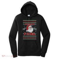 Funny Christmas Ugly Sweater Santa Ask Your Mom If I'm Real Women's Hoodie thumb 0