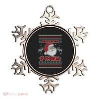 Funny Christmas Ugly Sweater Santa Ask Your Mom If I'm Real Ornament thumb 0