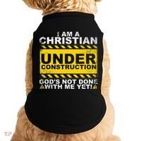 Funny Christian Under Construction Gift Catholic Women Doggie Tank thumb 0
