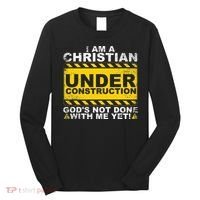 Funny Christian Under Construction Gift Catholic Women Long Sleeve Shirt thumb 0