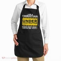 Funny Christian Under Construction Gift Catholic Women Apron thumb 2