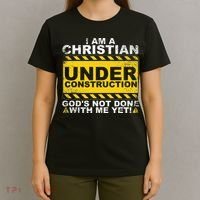 Funny Christian Under Construction Gift Catholic Women T-Shirt thumb 4