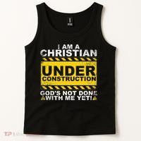 Funny Christian Under Construction Gift Catholic Women Tank Top thumb 2