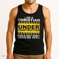 Funny Christian Under Construction Gift Catholic Women Tank Top thumb 3