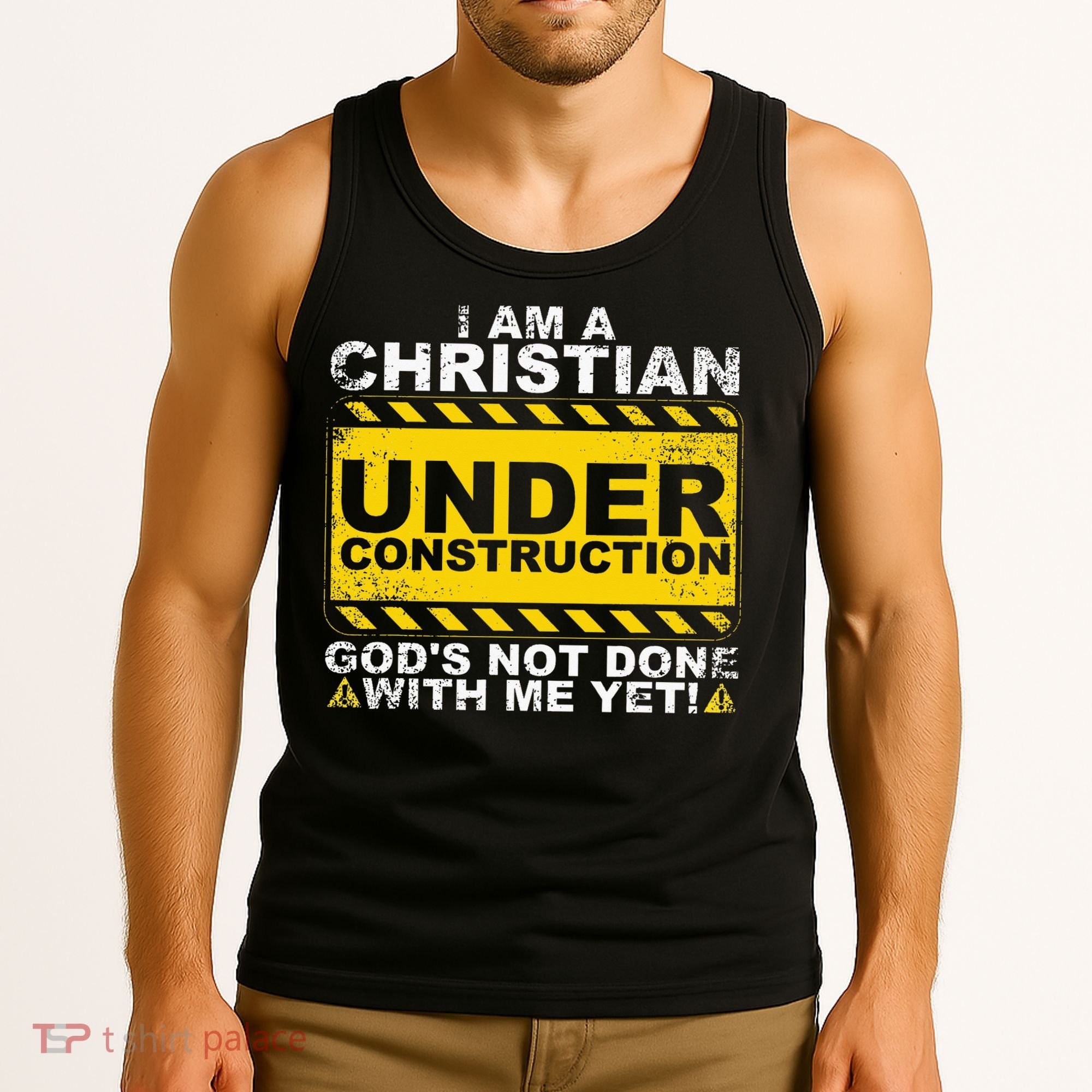 Funny Christian Under Construction Gift Catholic Women Tank Top
