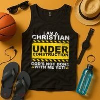 Funny Christian Under Construction Gift Catholic Women Tank Top thumb 4