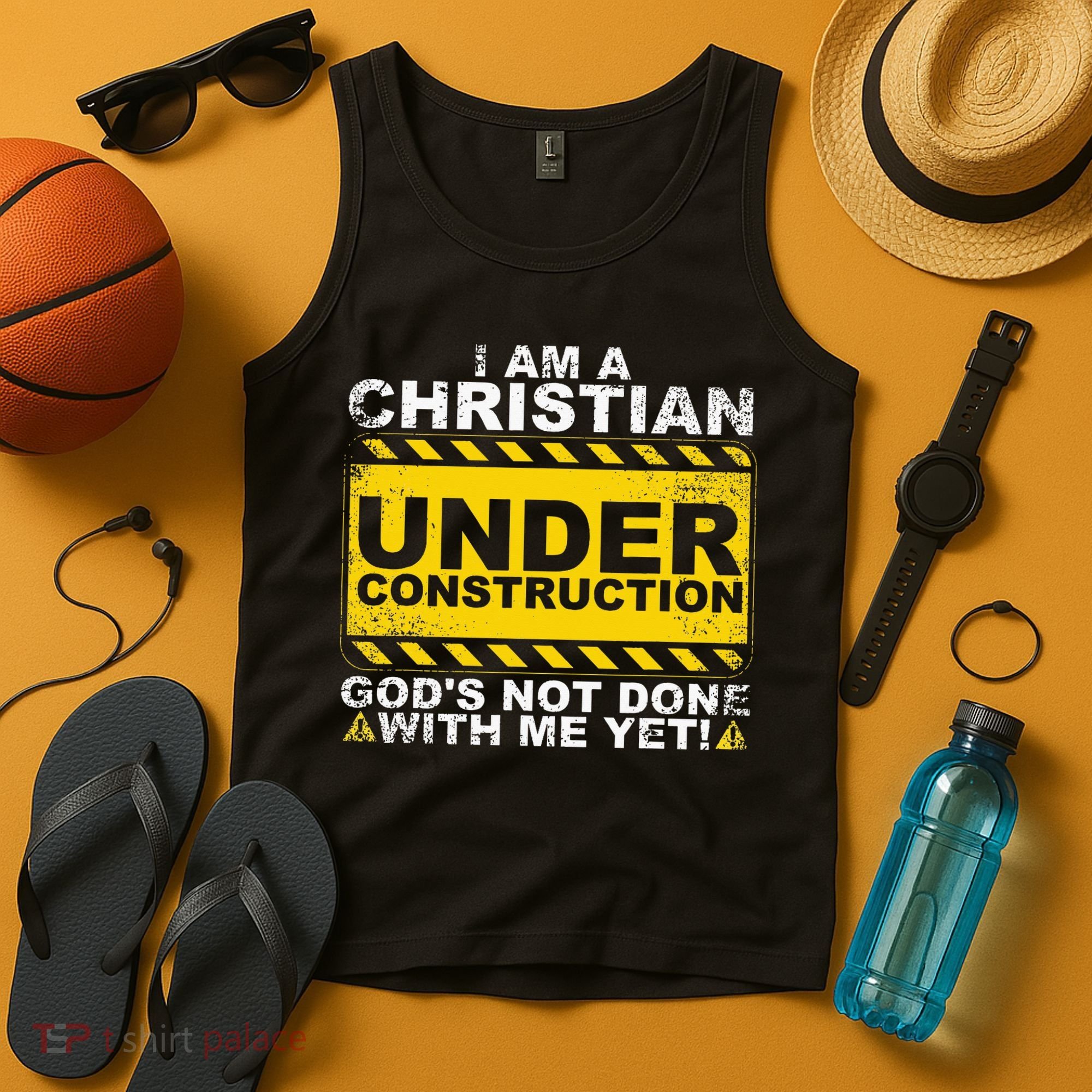 Funny Christian Under Construction Gift Catholic Women Tank Top