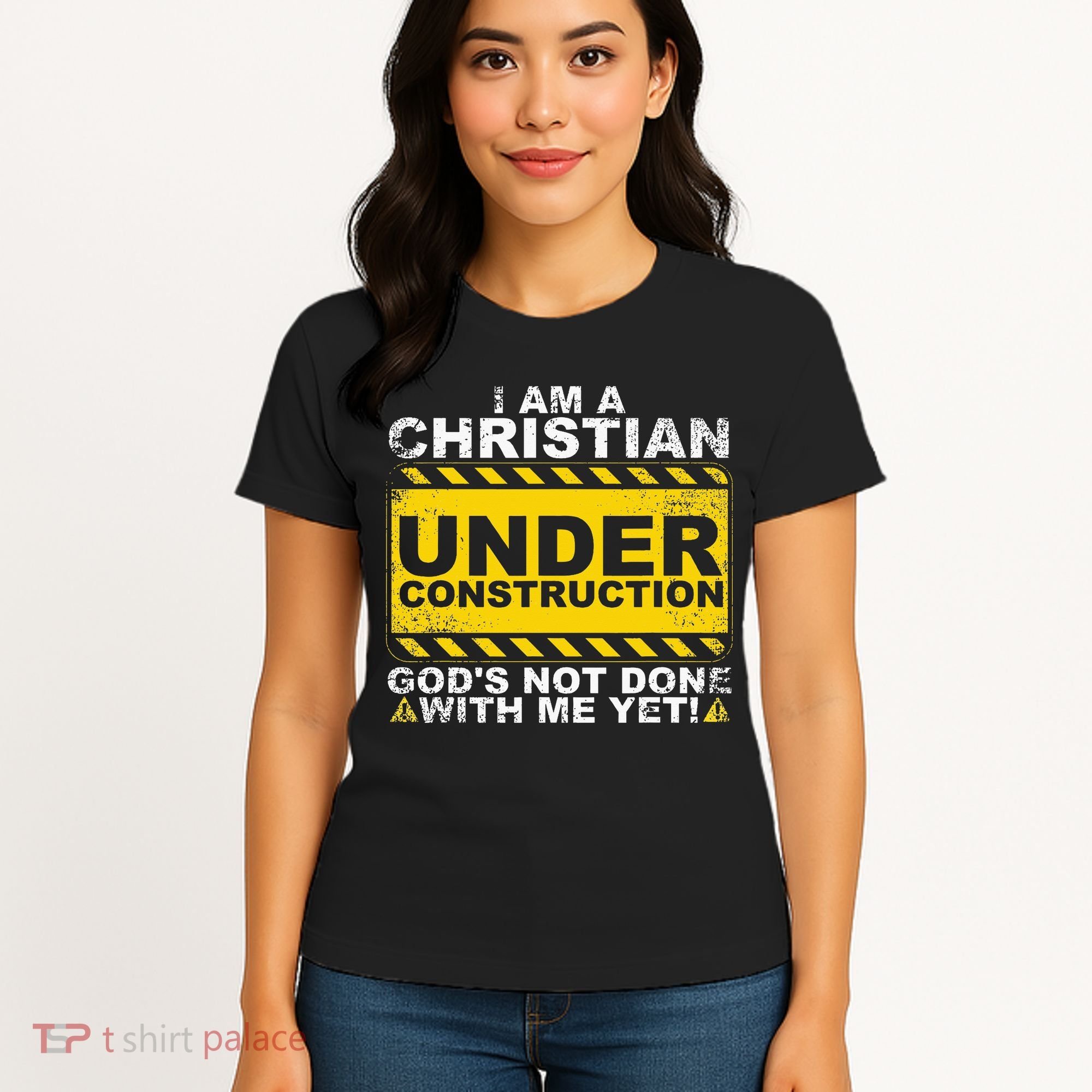 Funny Christian Under Construction Gift Catholic Women Women's T-Shirt