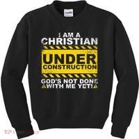Funny Christian Under Construction Gift Catholic Women Kids Sweatshirt thumb 0