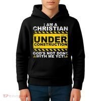 Funny Christian Under Construction Gift Catholic Women Kids Hoodie thumb 4