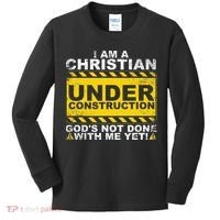 Funny Christian Under Construction Gift Catholic Women Kids Long Sleeve Shirt thumb 0