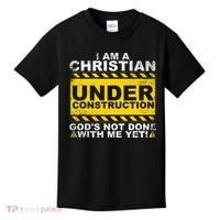 Funny Christian Under Construction Gift Catholic Women Kids T-Shirt thumb 0