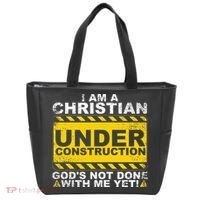 Funny Christian Under Construction Gift Catholic Women Tote Bag thumb 0