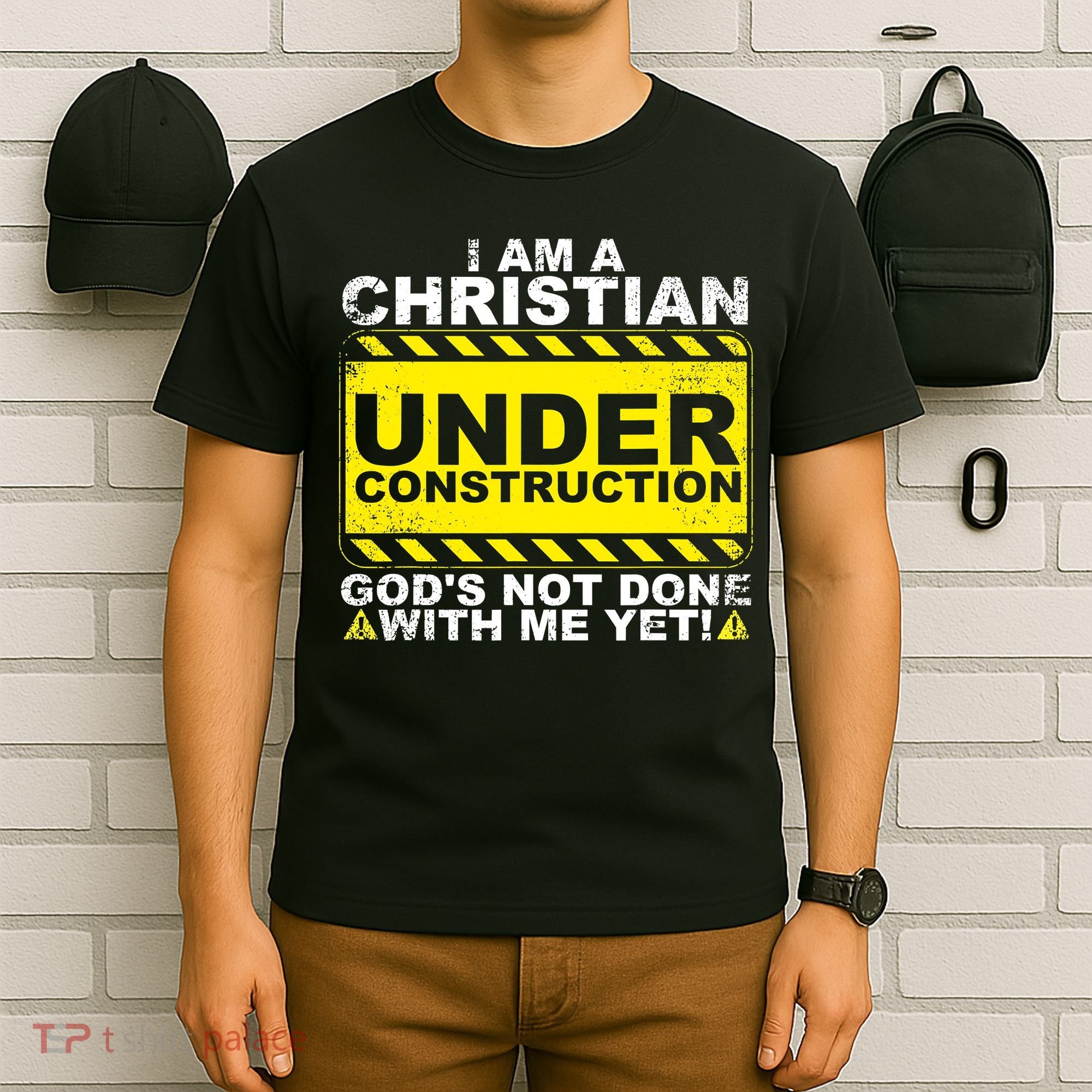 Funny Christian Under Construction Catholic T-Shirt