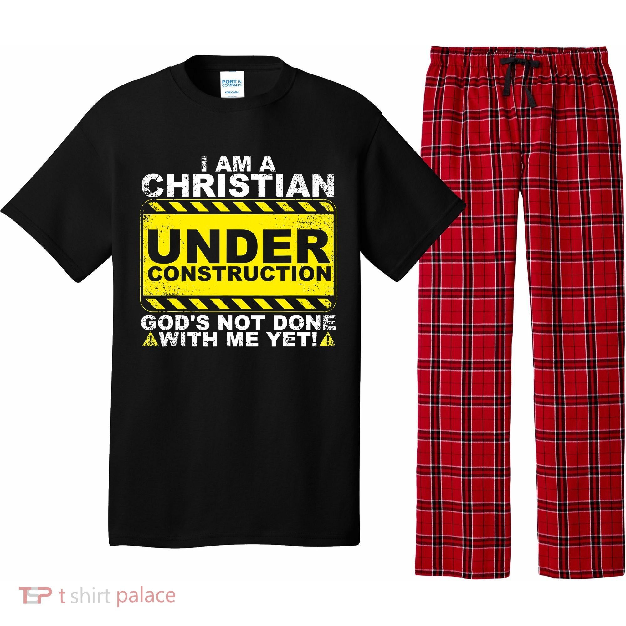 Funny Christian Under Construction Catholic Pajama Set