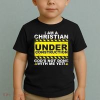 Funny Christian Under Construction Catholic Toddler T-Shirt thumb 2