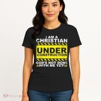 Funny Christian Under Construction Catholic Women's T-Shirt thumb 4