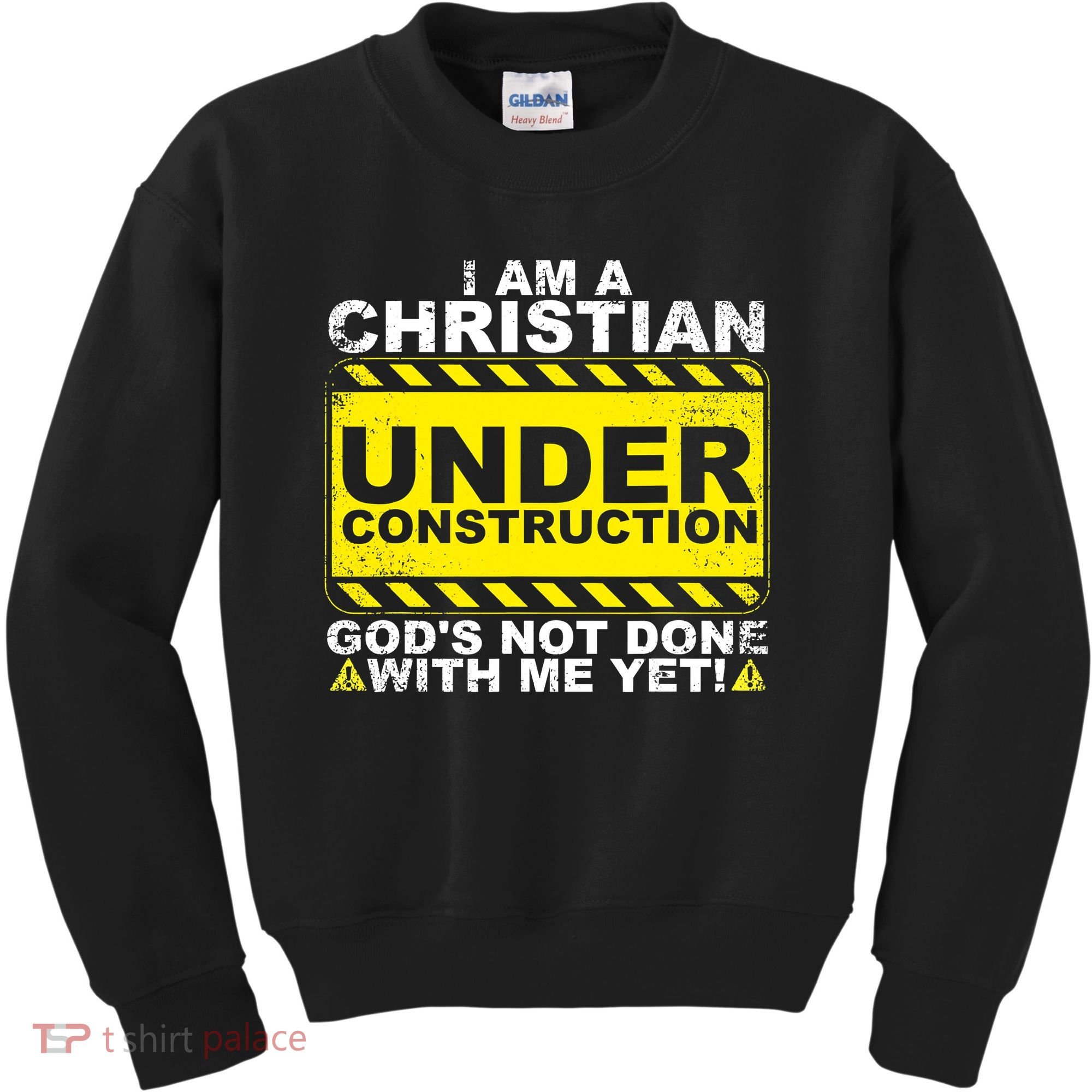 Funny Christian Under Construction Catholic Kids Sweatshirt