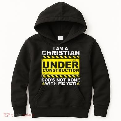 Funny Christian Under Construction Catholic Kids Hoodie