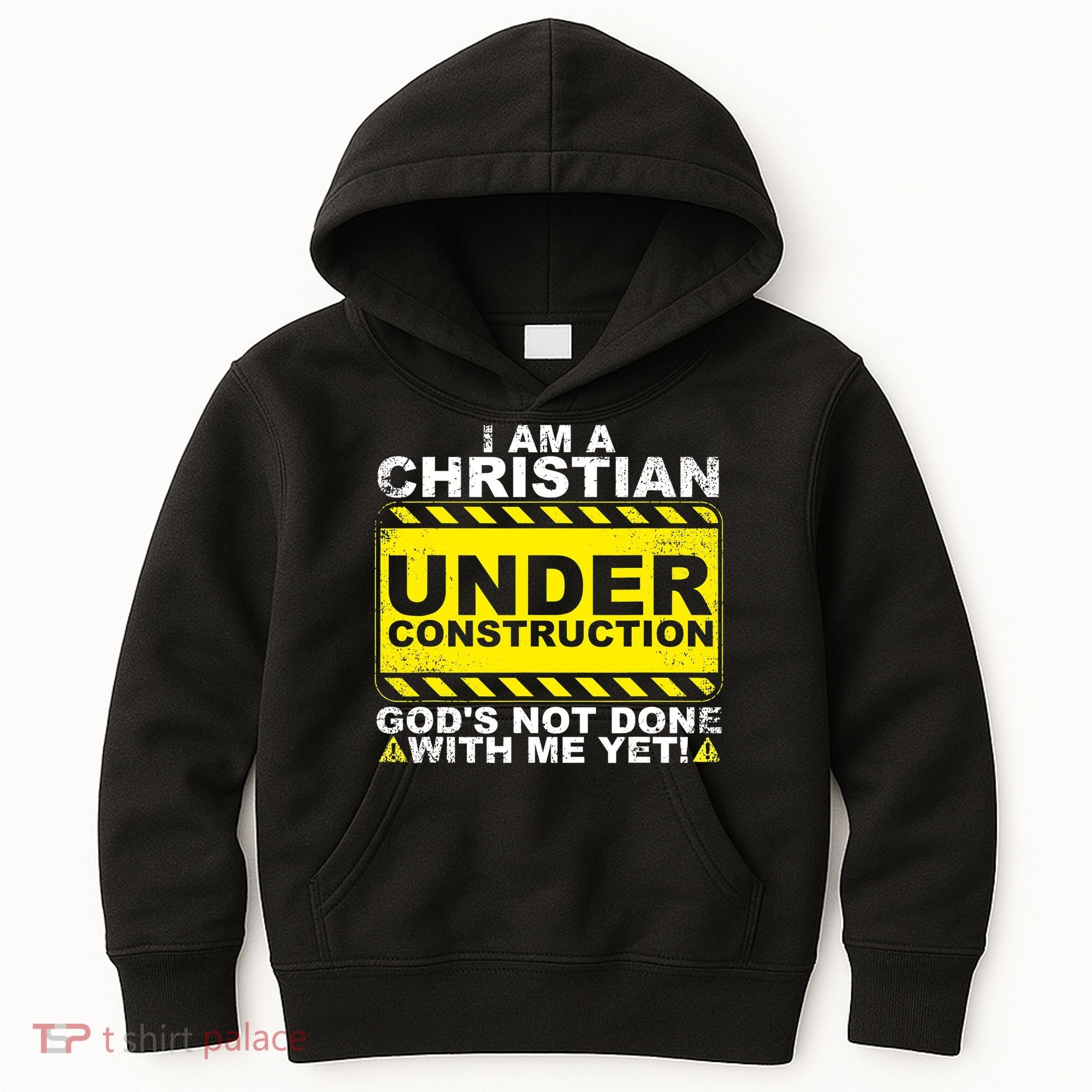Funny Christian Under Construction Catholic Kids Hoodie