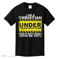 Funny Christian Under Construction Catholic Kids T-Shirt thumb 0