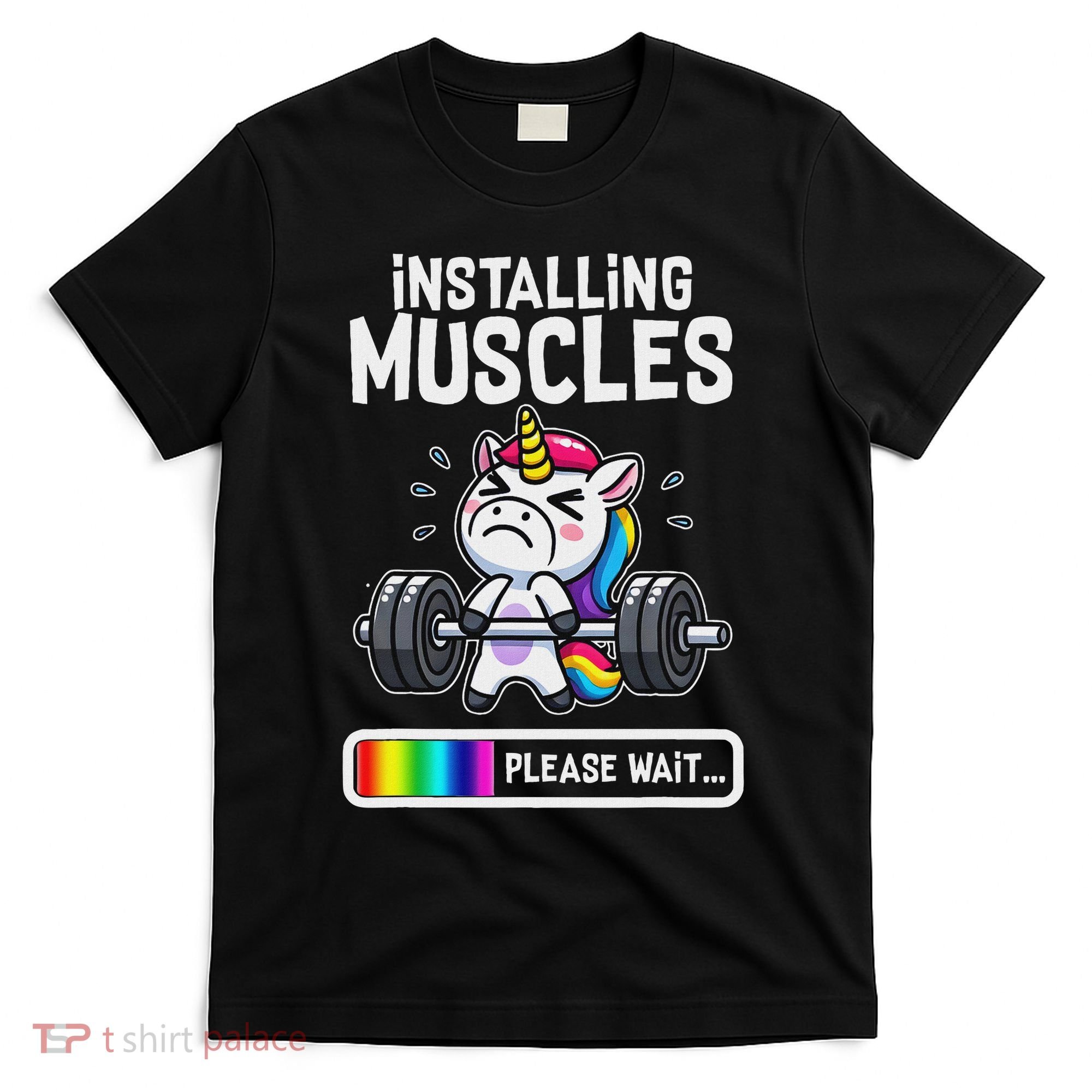 Funny Cute Unicorn Workout Gym Fitness Weightlifting Gift T-Shirt