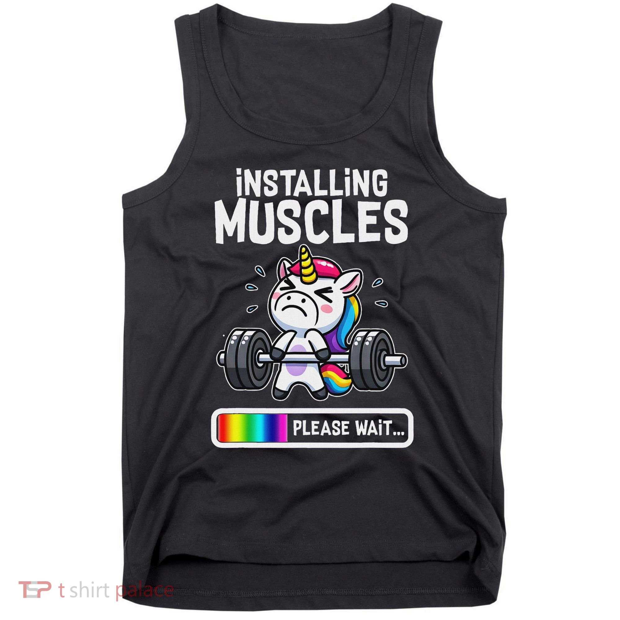 Funny Cute Unicorn Workout Gym Fitness Weightlifting Gift Tank Top