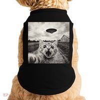 Funny Cat Ufo Alien Selfie Doggie Tank thumb 0