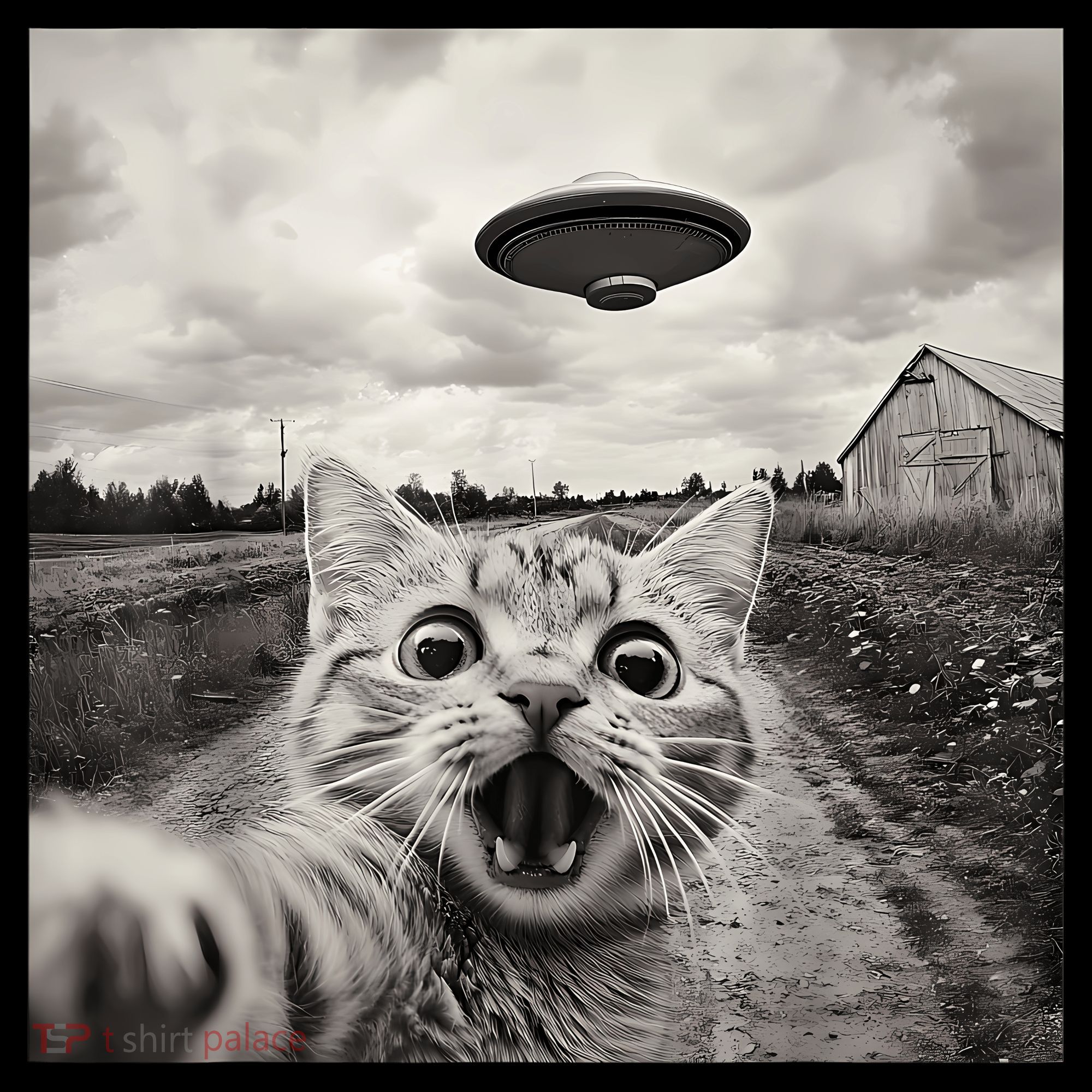 Funny Cat Ufo Alien Selfie Coffee Mug