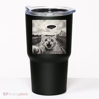 Funny Cat Ufo Alien Selfie Tumbler thumb 0