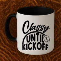 Funny Classy Until Kickoff Football Fan Coffee Mug thumb 2